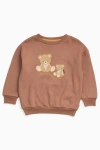 Mori Teddy Bear Oversized Sweatshirt In Brown