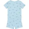 Mori Turtle Print Fitted Two-piece Short Pajamas