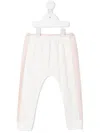 Mori Two-tone Design Tracksuit Bottoms In Pink