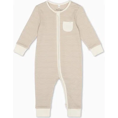 Mori Kids'  Two Way Zip-up Romper In Neutral