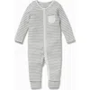 Mori Babies'  Two Way Zip-up Romper In Gray