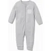 Mori Two Way Zip-up Romper In Gray