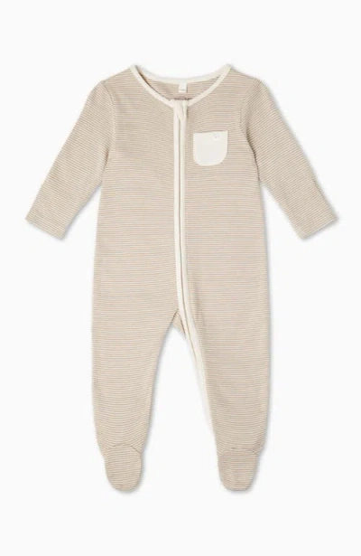 Mori Babies'  Two Way Zip-up Sleepsuit In Neutral