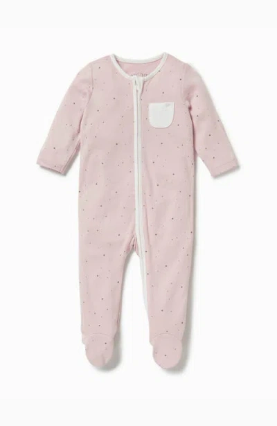 Mori Babies'  Two Way Zip-up Sleepsuit In Pink