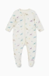 Mori Babies'  Two Way Zip-up Sleepsuit In Multi