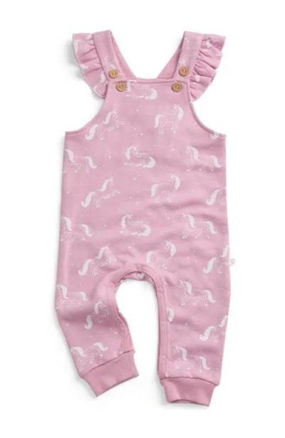 Mori Babies'  Unicorn Frill Dungarees In Pink