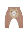 Mori Unisex Bear Face Ribbed Joggers - Baby In Brown