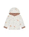 Mori Unisex Bear Print Reversible Hooded Jacket - Baby In Honey Bear