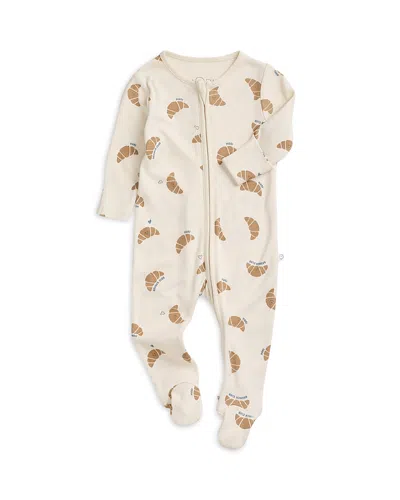 Mori Unisex Brunch Club Two Way Zip Up Sleepsuit Footie - Baby In Multi
