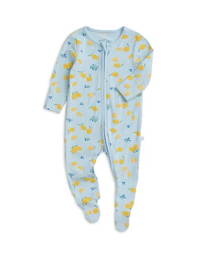 Mori Unisex Citrus Ribbed Two Way Zip Up Sleepsuit Footie - Baby In Multi