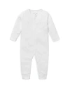 Mori Unisex Clever Zip Coverall - Baby In White