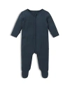 Mori Unisex Clever Zip Footie Pajamas - Baby In Ribbed Navy