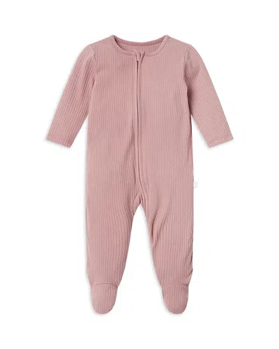 Mori Unisex Clever Zip Footie Pajamas - Baby In Rose