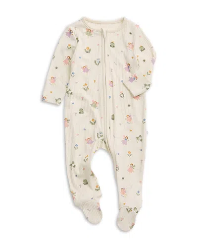 Mori Unisex Clever Zip Footie Pajamas - Baby In White