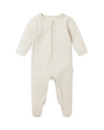 Mori Unisex Clever Zip Footie Pajamas - Baby In Neutral