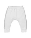 Mori Unisex Color Blocked Stripe Yoga Pants - Baby, Little Kid In White And Blue Stripe