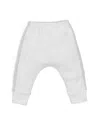 Mori Unisex Color Blocked Stripe Yoga Pants - Baby, Little Kid In White And Gray