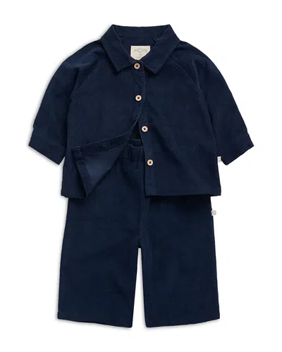 Mori Unisex Corduroy Long Sleeve Shirt - Baby In Blue
