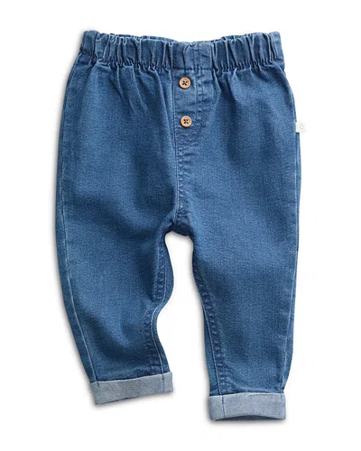 Mori Unisex Cotton Blend Denim Trousers - Baby In Dark Wash