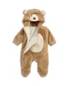 Mori Unisex Faux Fur Bear Coverall - Baby In Multi