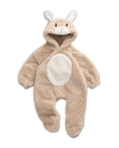 Mori Unisex Faux Fur Penguin Hooded Footed Pramsuit Coverall - Baby In Neutral