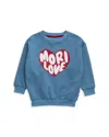 Mori Unisex Halloween Cat Puff Print Sweatshirt - Baby In Blue