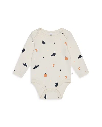 Mori Unisex Halloween Print Long Sleeve Bodysuit - Baby In Neutral