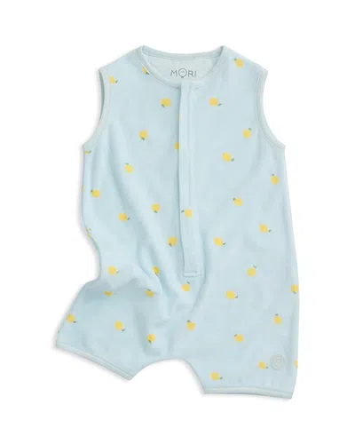 Mori Unisex Lemon Terry Towelling Romper - Baby In Blue