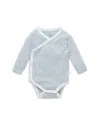 Mori Unisex Long Sleeve Kimono Bodysuit - Baby In Blue