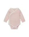 Mori Unisex Long Sleeve Kimono Bodysuit - Baby In Blush