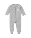 Mori Unisex Print Clever Footie - Baby In Gray Marl