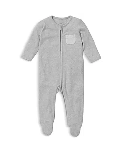 Mori Unisex Print Clever Footie - Baby In Gray