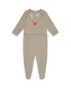 Mori Unisex Reindeer Bodysuit & Leggings - Baby In Taupe