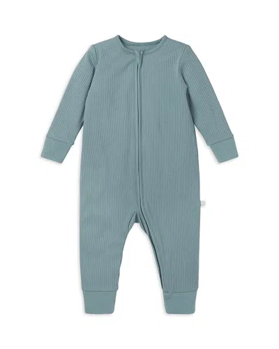 Mori Unisex Ribbed Clever Zip Romper - Baby In Sky