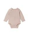 Mori Unisex Ribbed Long Sleeve Bodysuit - Baby In Blush
