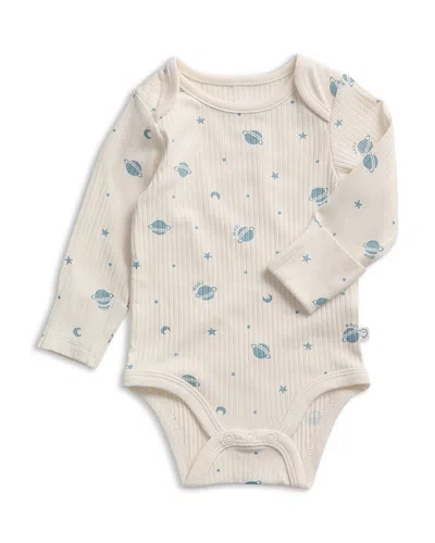 Mori Unisex Ribbed Long Sleeve Bodysuit - Baby In Neutral