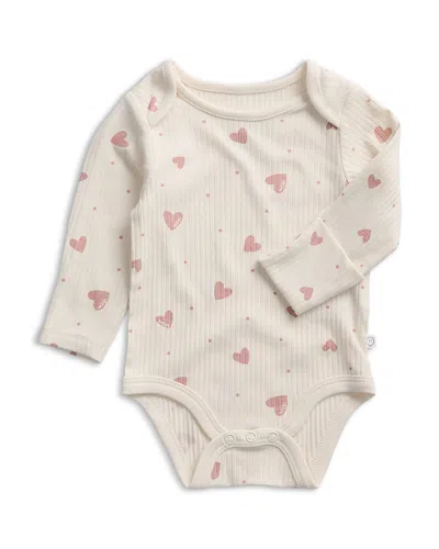 Mori Unisex Ribbed Long Sleeve Bodysuit - Baby In Neutral