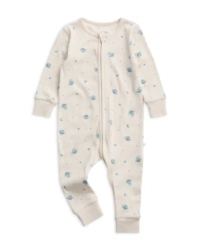 Mori Unisex Ribbed Two Way Zip-up Sleepsuit - Baby In Purple