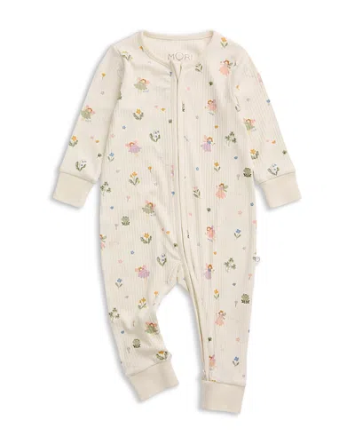 Mori Unisex Ribbed Two Way Zip-up Sleepsuit - Baby In Pink