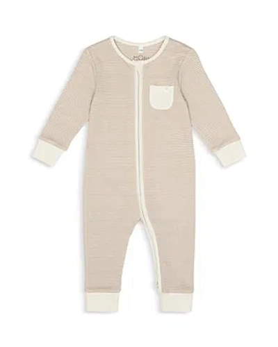 MORI UNISEX STRIPED CLEVER ZIP ROMPER - BABY