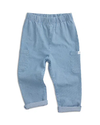 Mori Unisex Striped Denim Trousers - Baby In Blue