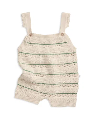 Mori Unisex Striped Knit Playsuit - Baby In Neutral