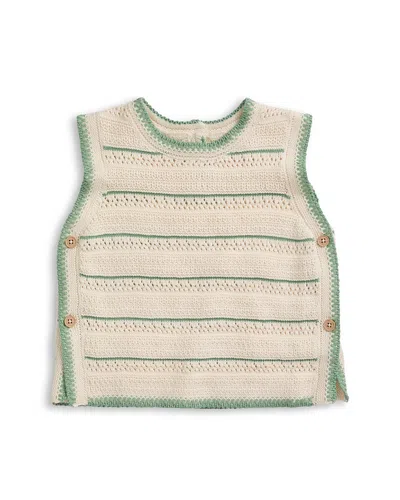 Mori Unisex Striped Knit Tank Top - Baby In Neutral