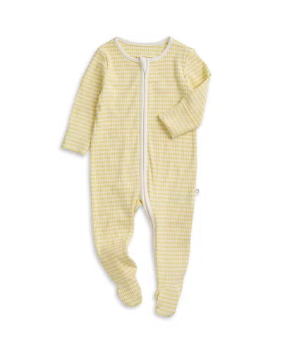 Mori Unisex Striped Ribbed Two Way Zip Up Sleepsuit Footie - Baby In Multi