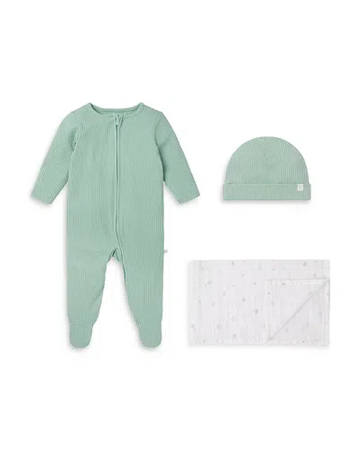 Mori Unisex Take Me Home Romper, Beanie And Blanket - Baby In Mint