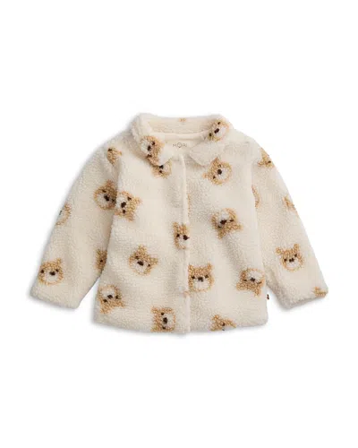 Mori Unisex Teddy Borg Shacket - Baby In Neutral