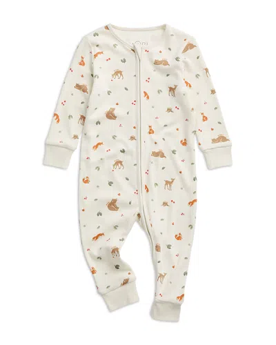 Mori Unisex Woodland Two Way Zip Up Romper - Baby In Neutral