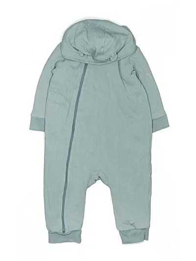 Pre-owned Mori Kids' Zip Up Hoodie In Teal