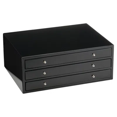 Pre-owned Morici Firenze Black 3-drawer Pen Box