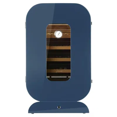 Pre-owned Morici Opera Glossy Light Blue Humidor Cabinet